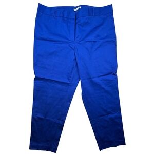 89th + Madison Women's Blue Capri Pants Size 16W office career staple‎